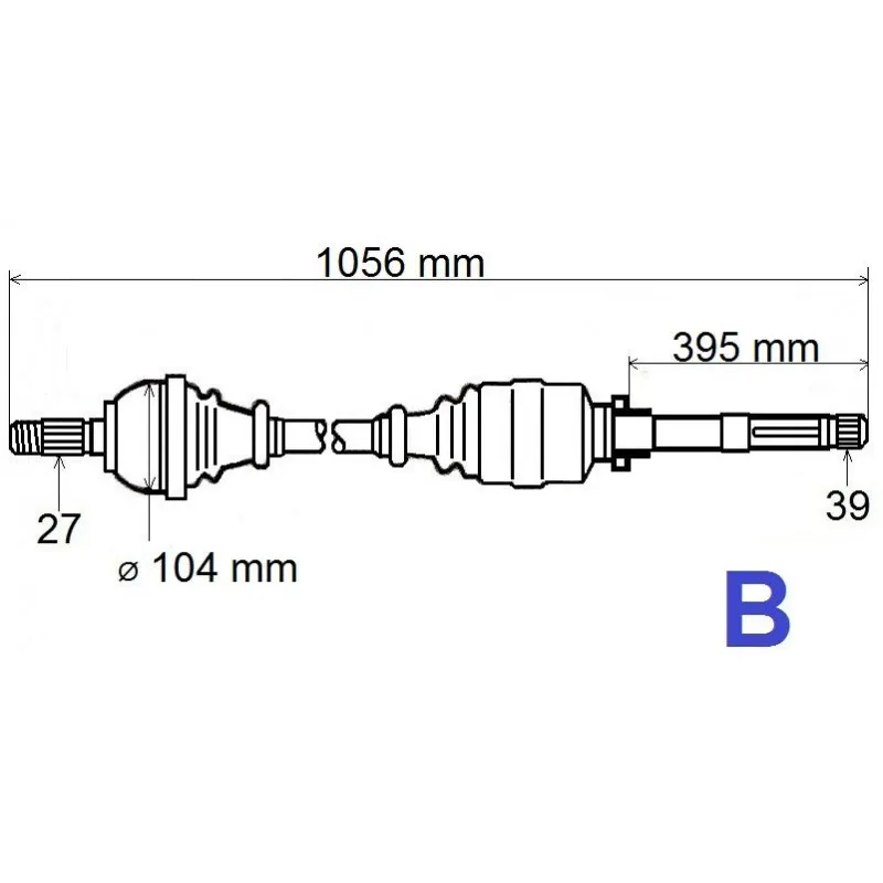 Arbre de transmission GRESA T6153