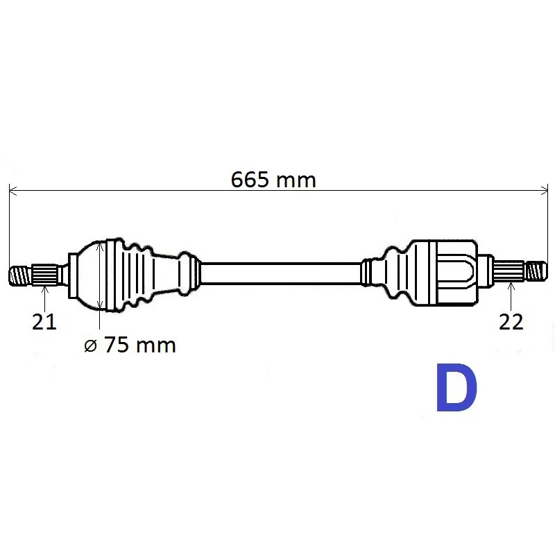 Arbre de transmission GRESA T6172