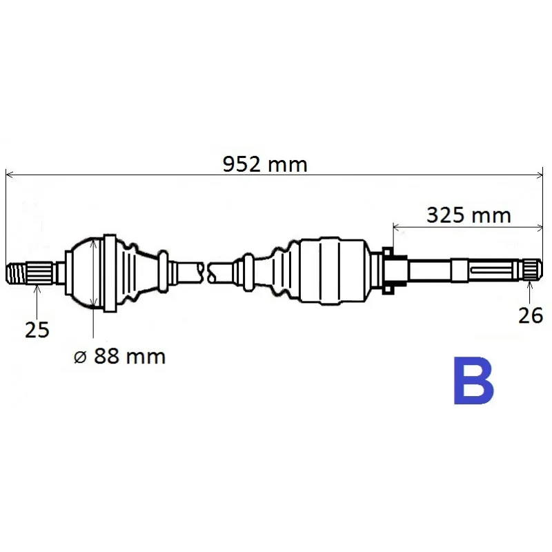 Arbre de transmission GRESA T6175