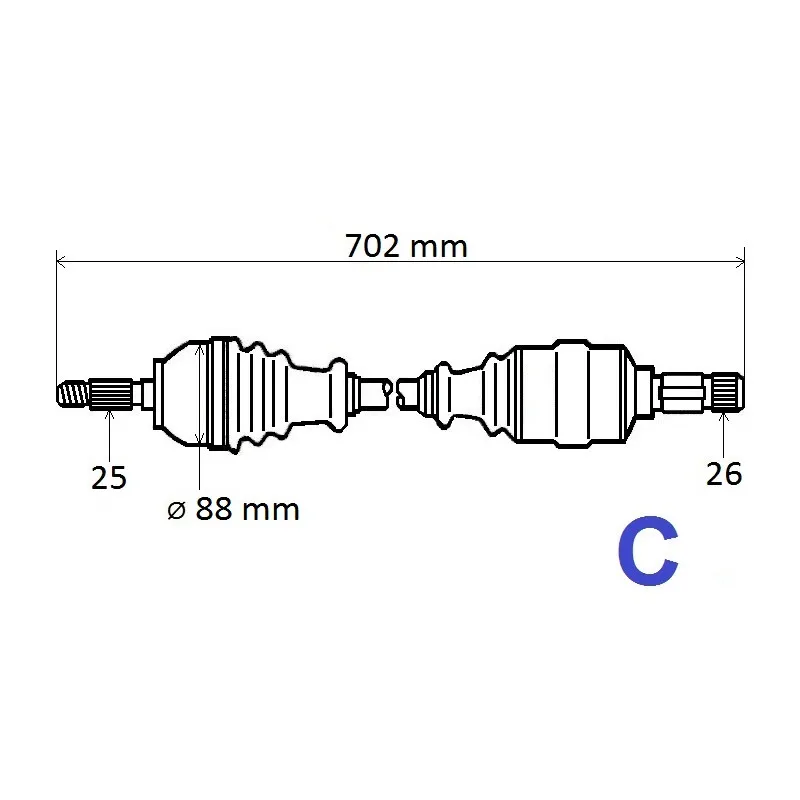 Arbre de transmission GRESA T6176