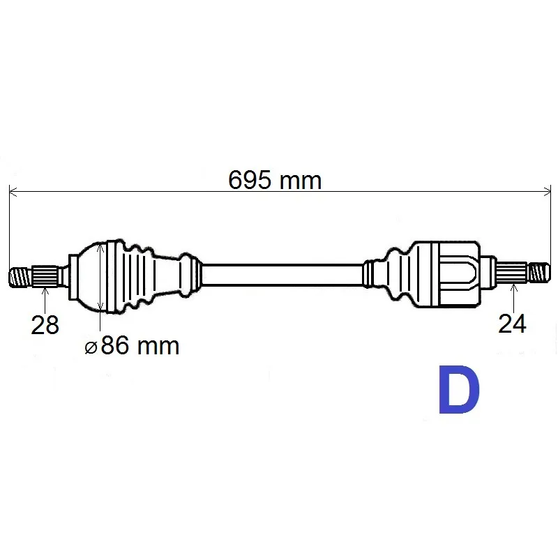Arbre de transmission GRESA T6182