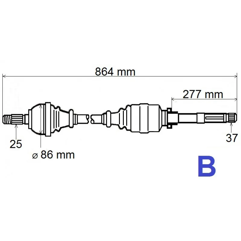 Arbre de transmission GRESA T6187