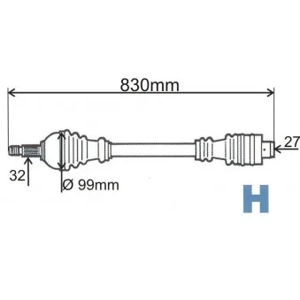 Arbre de transmission GRESA T5066