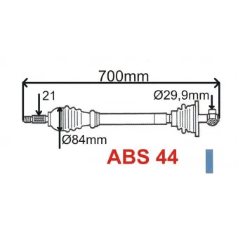 Arbre de transmission GRESA T5538 Z