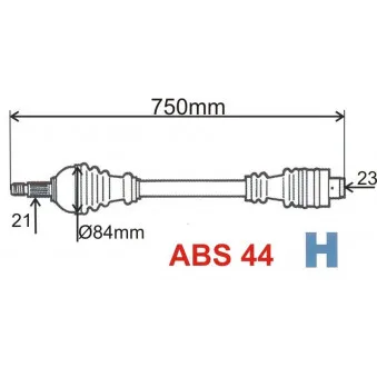 Arbre de transmission GRESA T5539 Z