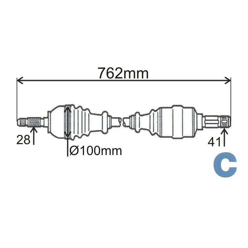 Arbre de transmission avant gauche GRESA T5486