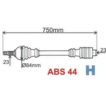 Arbre de transmission GRESA T5501 Z