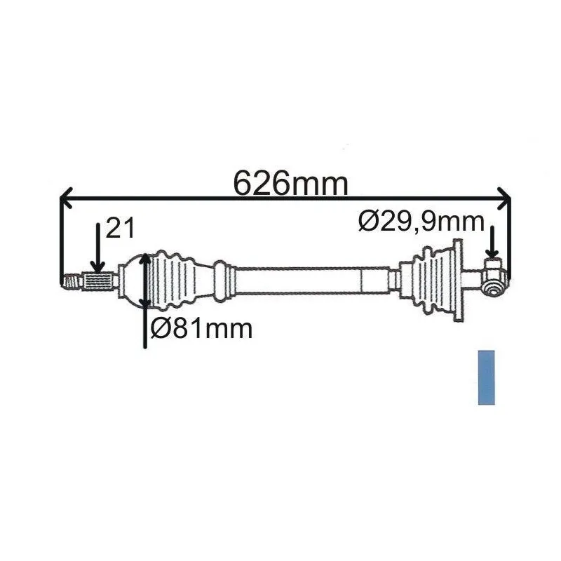 Arbre de transmission avant gauche GRESA T5964
