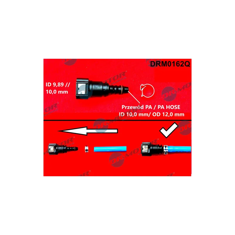 Raccord de tuyau, tuyau de carburant Dr.Motor DRM0162Q