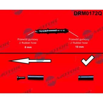 Raccord de tuyau, tuyau de carburant Dr.Motor DRM0172Q