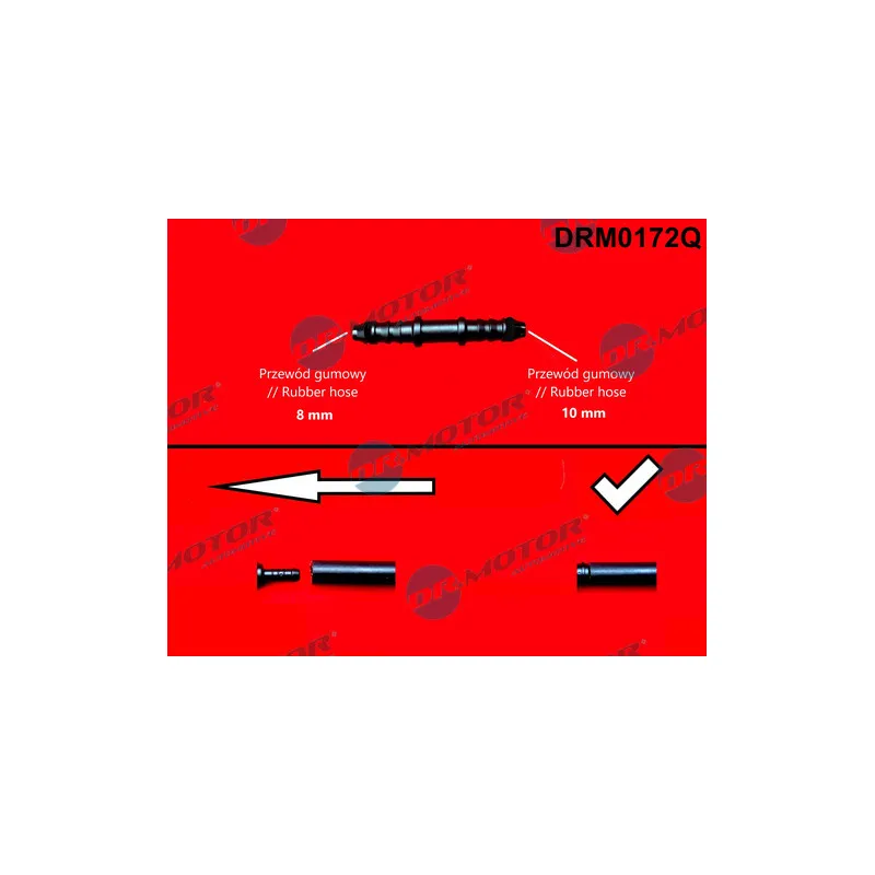 Raccord de tuyau, tuyau de carburant Dr.Motor DRM0172Q
