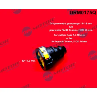Raccord de tuyau, tuyau de carburant Dr.Motor DRM0175Q