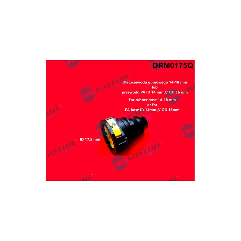 Raccord de tuyau, tuyau de carburant Dr.Motor DRM0175Q