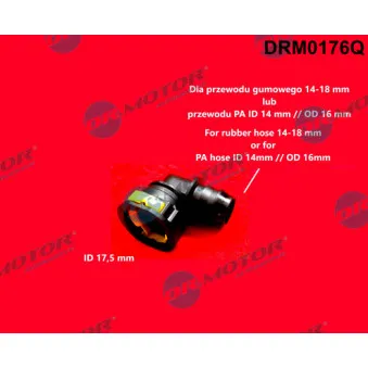 Raccord de tuyau, tuyau de carburant Dr.Motor DRM0176Q