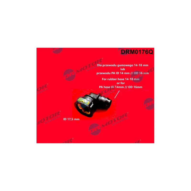 Raccord de tuyau, tuyau de carburant Dr.Motor DRM0176Q