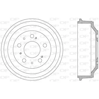 Tambour de frein OPEN PARTS BAD9024.10