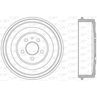 Tambour de frein OPEN PARTS BAD9028.10