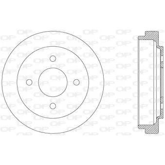 Tambour de frein OPEN PARTS BAD9035.10