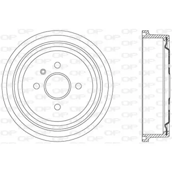 Tambour de frein OPEN PARTS BAD9037.20