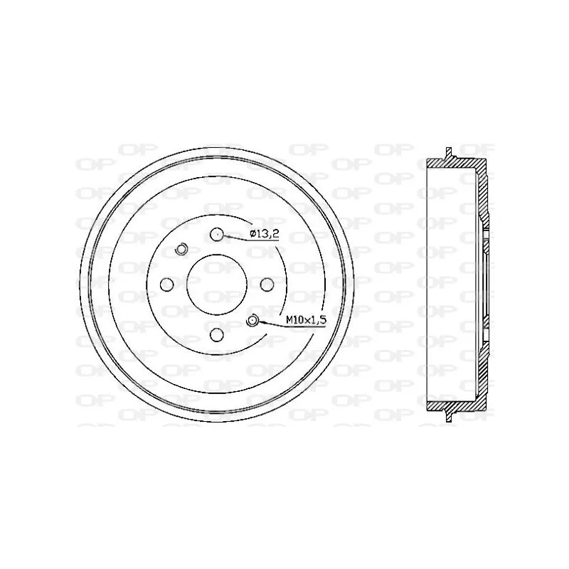 Tambour de frein OPEN PARTS BAD9043.10