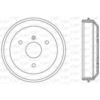 Tambour de frein OPEN PARTS BAD9055.10