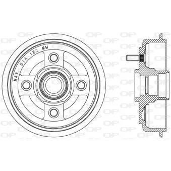 Tambour de frein OPEN PARTS BAD9056.40