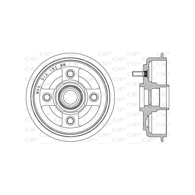 Tambour de frein OPEN PARTS BAD9056.40