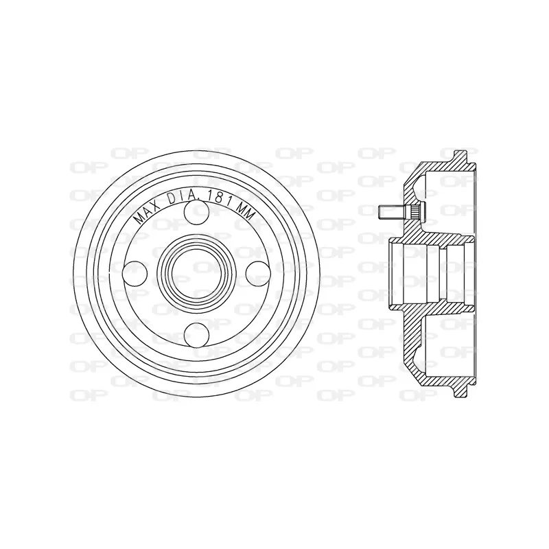 Tambour de frein OPEN PARTS BAD9059.40