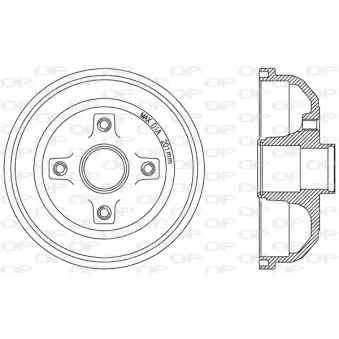 Tambour de frein OPEN PARTS BAD9060.30