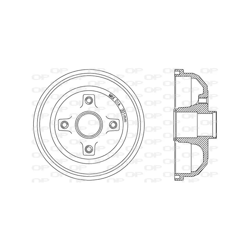 Tambour de frein OPEN PARTS BAD9060.30