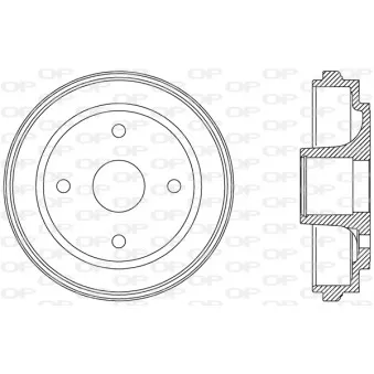 Tambour de frein OPEN PARTS BAD9063.30