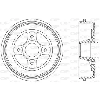Tambour de frein OPEN PARTS BAD9068.30