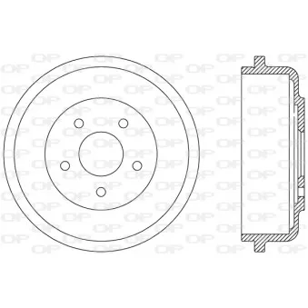 Tambour de frein OPEN PARTS BAD9073.10