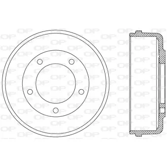 Tambour de frein OPEN PARTS BAD9074.10