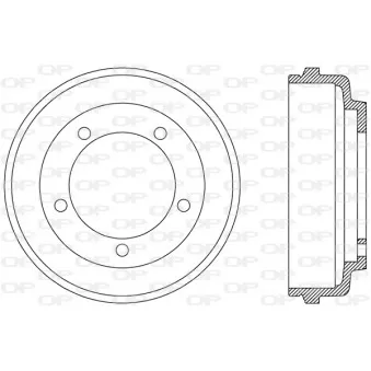 Tambour de frein OPEN PARTS BAD9075.10
