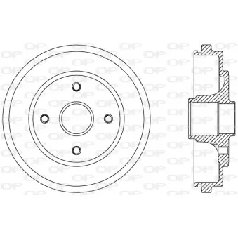Tambour de frein OPEN PARTS BAD9076.30