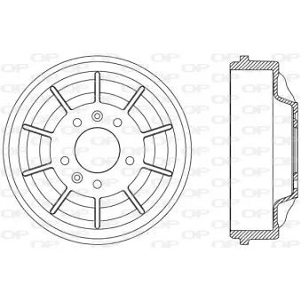 Tambour de frein OPEN PARTS BAD9079.10
