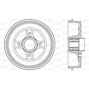 Tambour de frein OPEN PARTS BAD9088.31