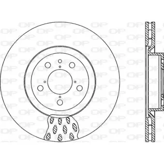 Jeu de 2 disques de frein avant OPEN PARTS BDA1015.20