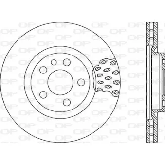Jeu de 2 disques de frein avant OPEN PARTS BDA1018.20