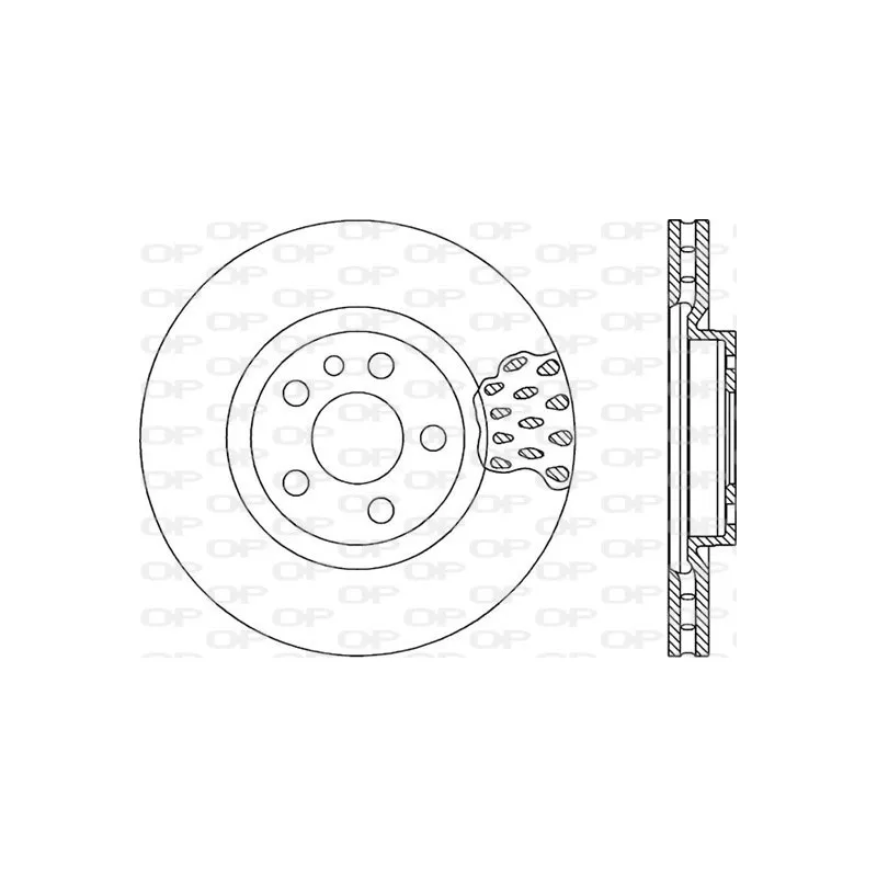 Jeu de 2 disques de frein avant OPEN PARTS BDA1018.20