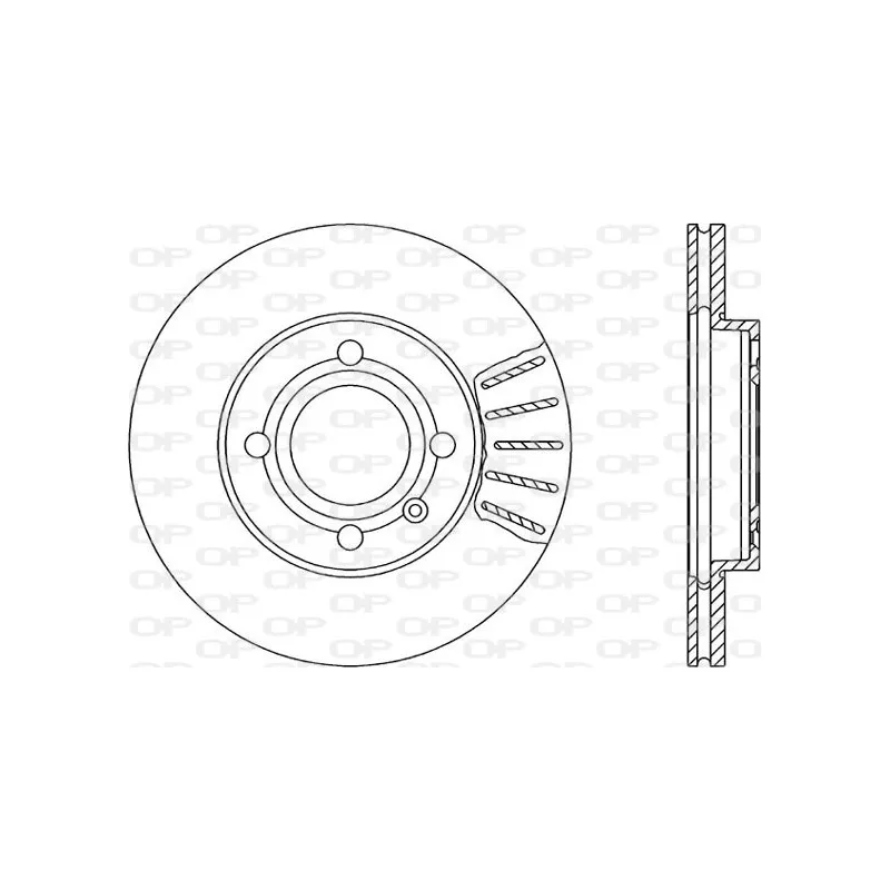Jeu de 2 disques de frein avant OPEN PARTS BDA1027.20