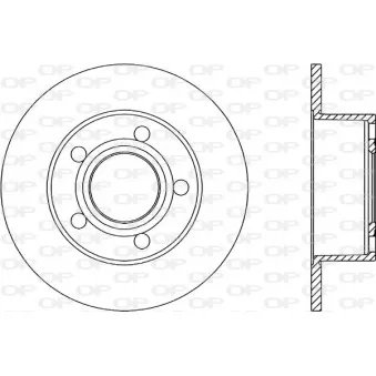 Jeu de 2 disques de frein arrière OPEN PARTS BDA1038.10