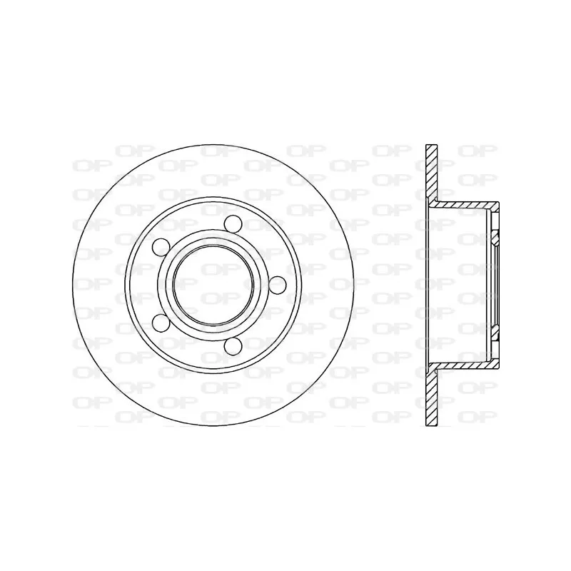 Jeu de 2 disques de frein arrière OPEN PARTS BDA1038.10