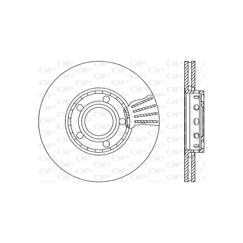 Jeu de 2 disques de frein avant OPEN PARTS BDA1039.20