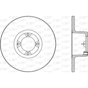 Jeu de 2 disques de frein avant OPEN PARTS BDA1060.10