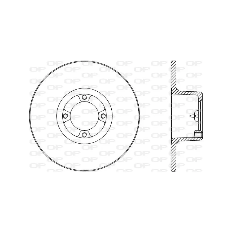 Jeu de 2 disques de frein avant OPEN PARTS BDA1060.10