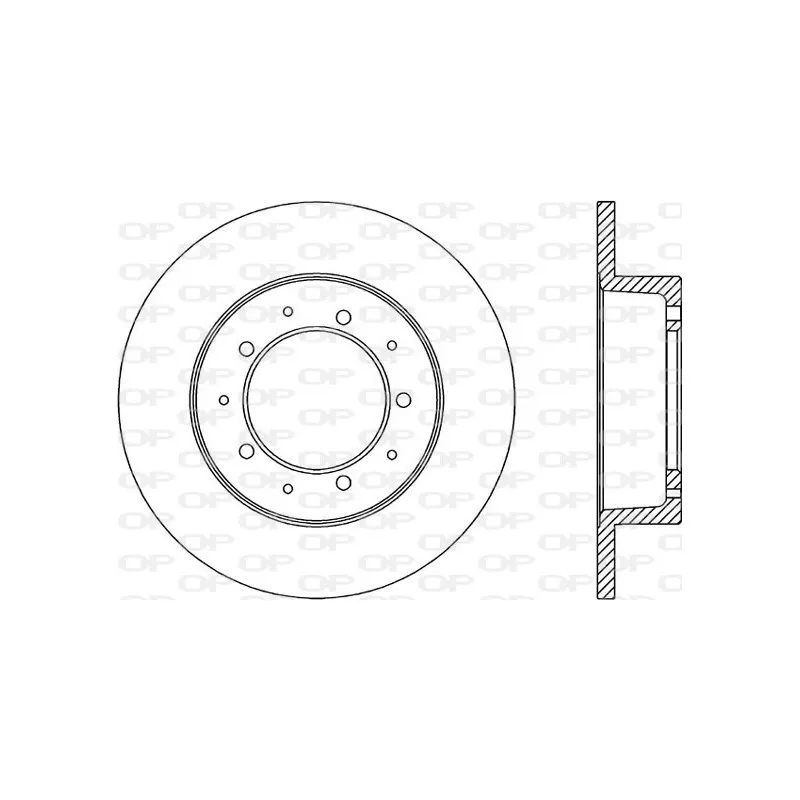 Jeu de 2 disques de frein arrière OPEN PARTS BDA1061.10