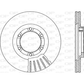Jeu de 2 disques de frein avant OPEN PARTS BDA1067.20