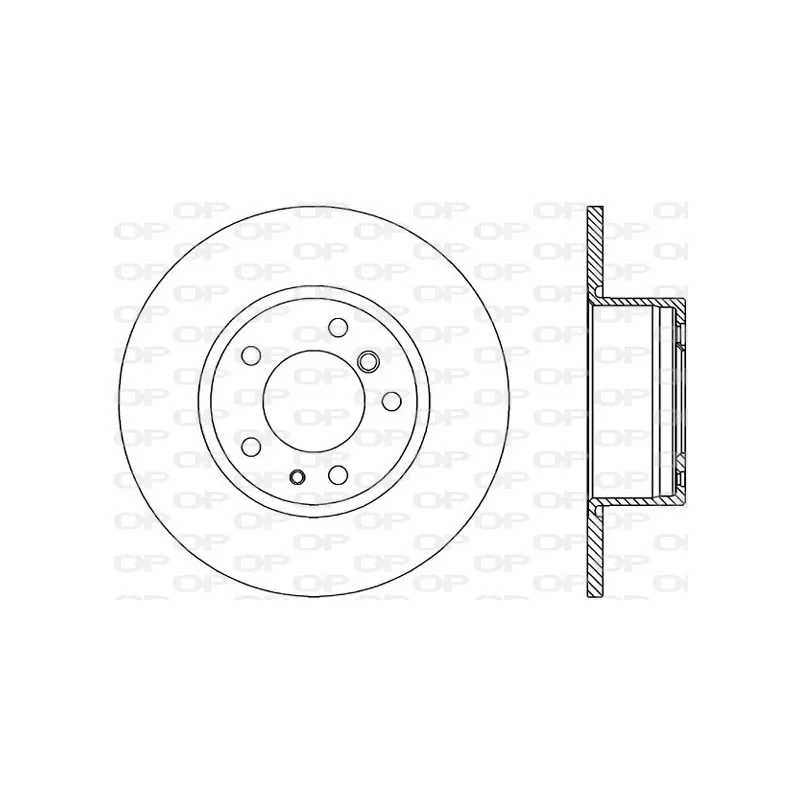 Jeu de 2 disques de frein avant OPEN PARTS BDA1085.10